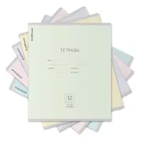 Тетрадь 12 листов в косую линейку, ErichKrause Pastel &laquo;Классика&raquo;, обложка мелованный картон, блок офсет, МИКС