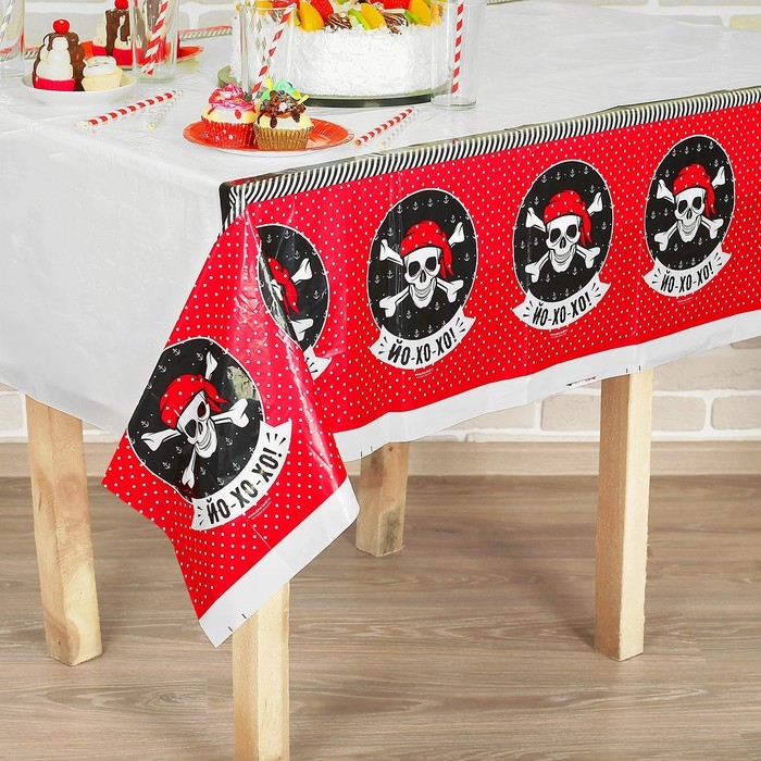 Скатерть одноразовая «Йо-хо-хо», 180х137 см Скатерть одноразовая «Йо-хо-хо», 180х137 см