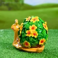 Садовая фигура из полистоуна &laquo;Улитка резная&raquo;, 20&times;11&times;12 см