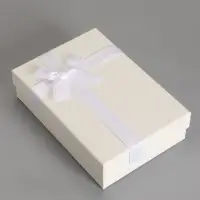 Набор подарочных коробок 3 в 1, прямоугольные с бантом, молочный, 33.5&times;25&times;11.5; 29&times;21&times;9; 24.5&times;17&times;6.5 см