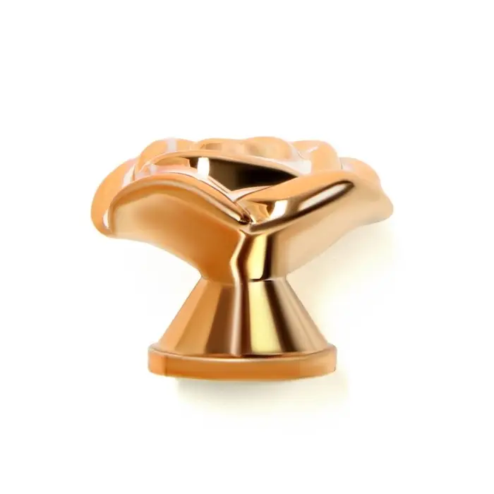 Ручка-кнопка CAPPIO Rose 01, белая с золотым Ручка-кнопка CAPPIO Rose 01, белая с золотым