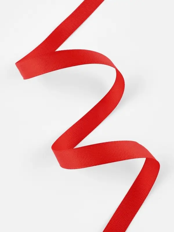 Лента репсовая, 15 мм, 23&plusmn;1 м, красная №26