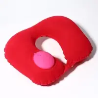 Подушка надувная для шеи, дорожная, с насосом, 47&times;27 см, МИКС