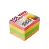 Блок бумаги для записей Calligrata, на склейке, 6&times;5&times;4 см, 80 г/м&sup2;, цветной, пастель