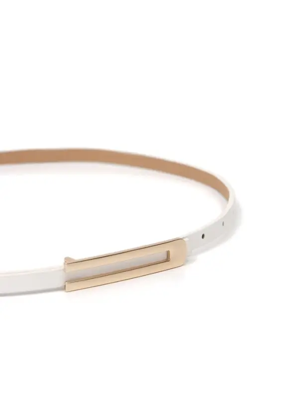 Ремень женский, 0.8&times;110 см, гвоздик, золотистая пряжка, белый