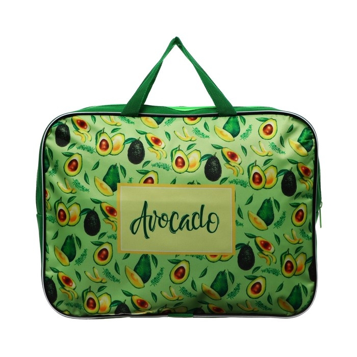 Папка с ручками текстильная А4, 350 х 270 х 70 мм, Calligrata Папка с ручками текстильная А4, 350 х 270 х 70 мм, Calligrata "Авокадо"