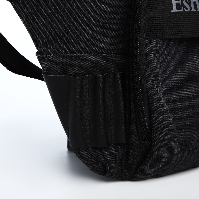 Поясная сумка на молнии, 3 наружных кармана, зацеп на бедро, цвет чёрный Поясная сумка на молнии, 3 наружных кармана, зацеп на бедро, цвет чёрный