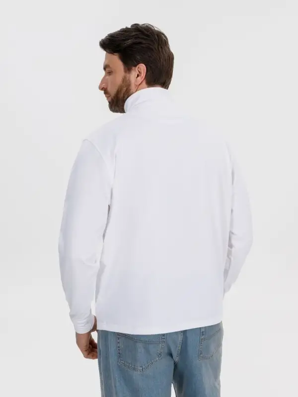 Свитшот на молнии из бифлекса Morfiss, белый, размер XS/S Свитшот на молнии из бифлекса Morfiss, белый, размер XS/S