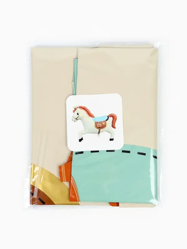 Воздушный шар фольгированный 54" "Лошадка" под воздух, цвет белый