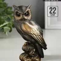 Фигурка гипс &laquo;Сова&raquo;, бронза, 10&times;22&times;8 см