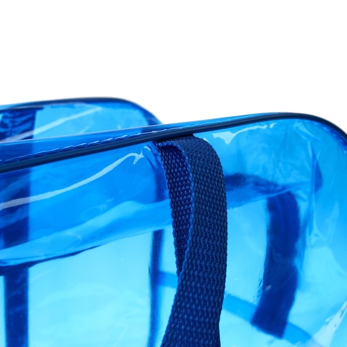 Сумка в роддом, размер 30х50х25 см, цветной ПВХ, цвет прозрачный/голубой, Mum&Baby Сумка в роддом, размер 30х50х25 см, цветной ПВХ, цвет прозрачный/голубой, Mum&Baby