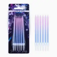 Свечи для торта Make a wish, 6 шт., 13&times;0.5 см