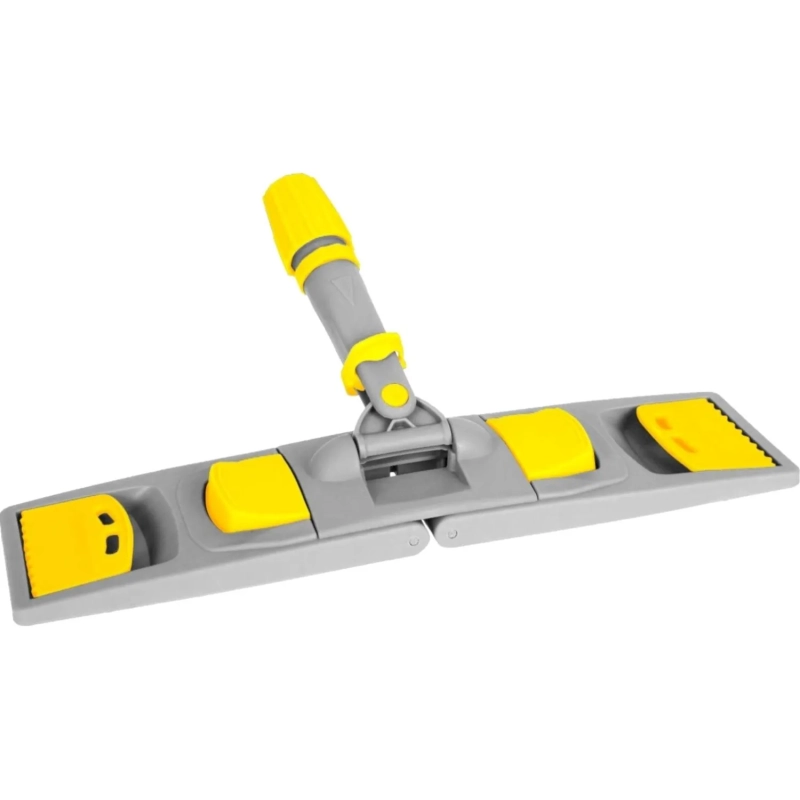 Держатель МОПа универс/зажимы, пластик LuscanProf  50х11см, серый/желтый