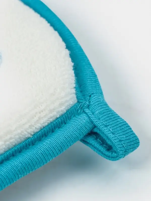 Мочалка для купания "Зайчик", 12х8 см, цвет голубой