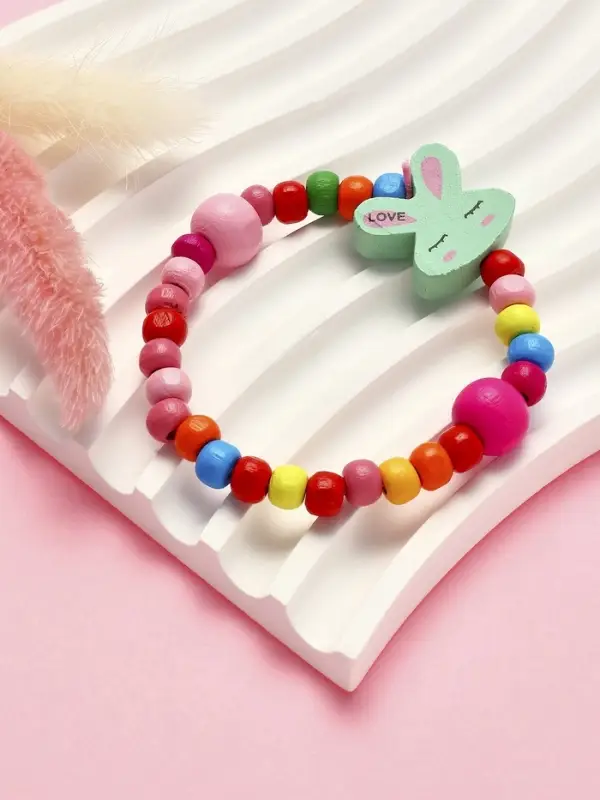 Браслет детский &laquo;Выбражулька. Зайчик сонный на радуге&raquo;, d=5 см, МИКС