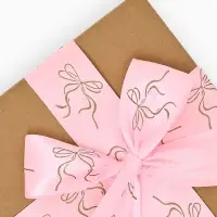 Лента атласная &laquo;Бантики&raquo;, тиснение, 4 см &times; 23 м (&plusmn;1 м)