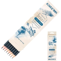 Набор чернографитных карандашей Малевичъ Graf'Art (8шт/уп),197908