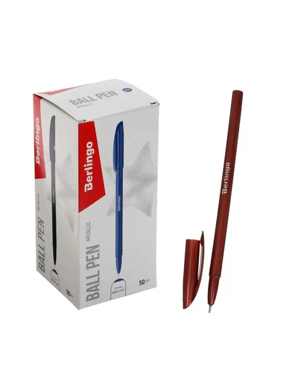 Ручка шариковая 0.7 мм, Metallic, чернила синие