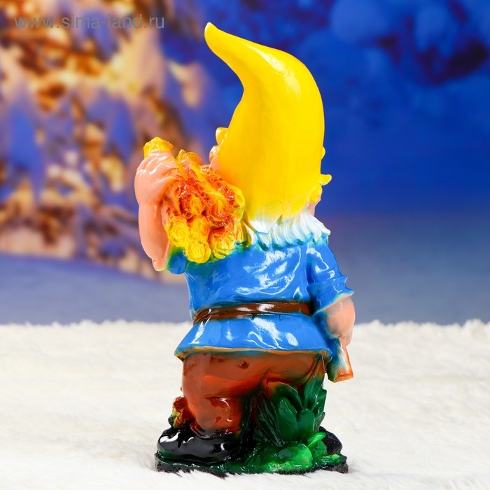 Садовая фигура  Садовая фигура "Гном-дровосек" 31х14х10см