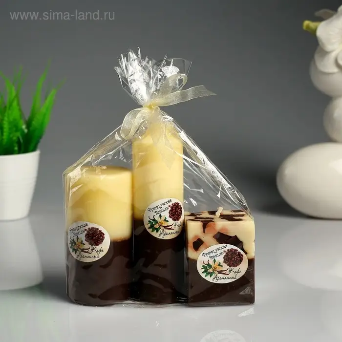 Набор свечей ароматических "Ваниль- кофе" 3 шт