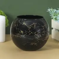 Ваза для цветов &laquo;Паутинка-2&raquo;, шаровая с декором, 1.7 л, 13&times;15.7 см, стекло, МИКС