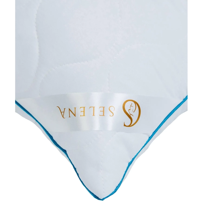 Подушка 50х70 стеганная (микрофибра/лебяжий пух), белый