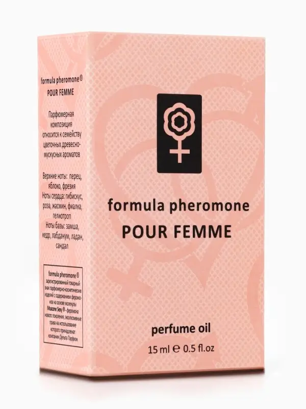 Парфюмерное масло женское с феромонами Formula Pheromone Pour Femme, 15 мл (по мотивам Lacoste Pour Femme (Lacoste)