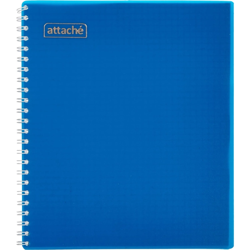 Тетрадь общая Attache 80л клетка А5,спираль, обложка Plastic