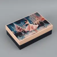 Коробка подарочная сборная с крышкой &laquo;Новогодний подарок&raquo;, 30&times;20&times;9 см