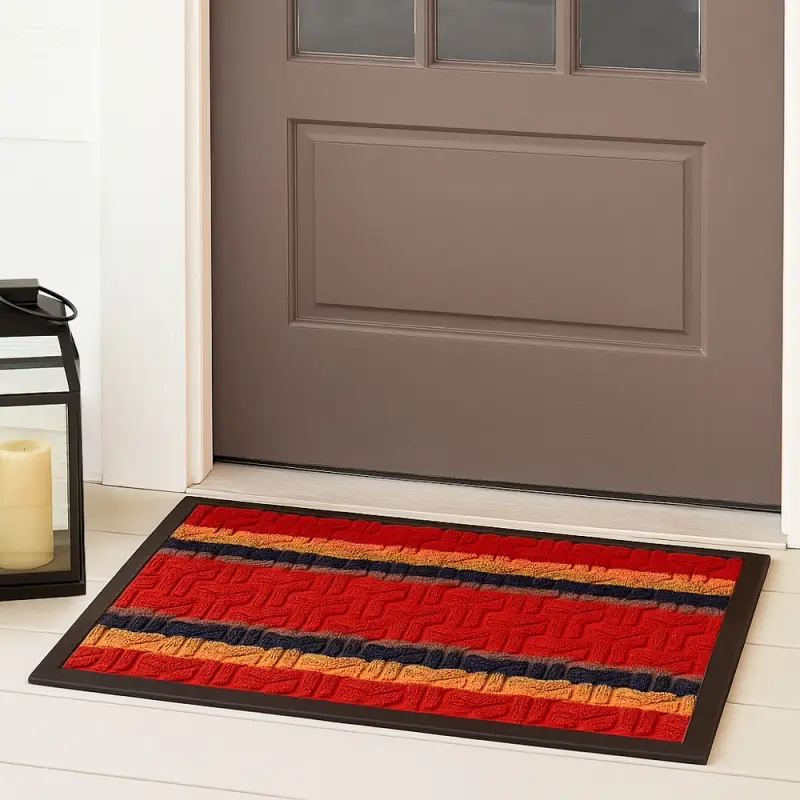 Коврик придверный яркая полоска тм VETTA, 40x60см, ворсовый с резиновой каймой, 4 диз.