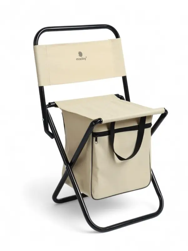 Стул туристический maclay, 28&times;35&times;58 см, до 90 кг, с сумкой, складной, со спинкой, серый