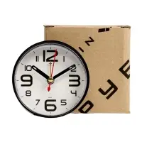 Будильник-часы настольные &laquo;Классика&raquo;, 8&times;8 см, от батарейки АА, чёрный