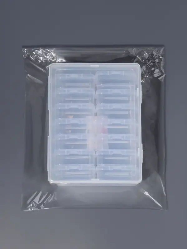 Органайзер для хранения мелочей, 14 баночек, 15.7&times;11.7&times;7.2 см, прозрачный