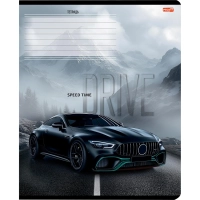 Тетрадь КЛЕТКА 12л. РАЗНЫЕ АВТОМОБИЛИ - 27 цвет. мелов.обл.ассорти 12-0915