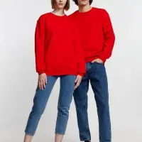 Свитшот унисекс Columbia, красный, размер XXL