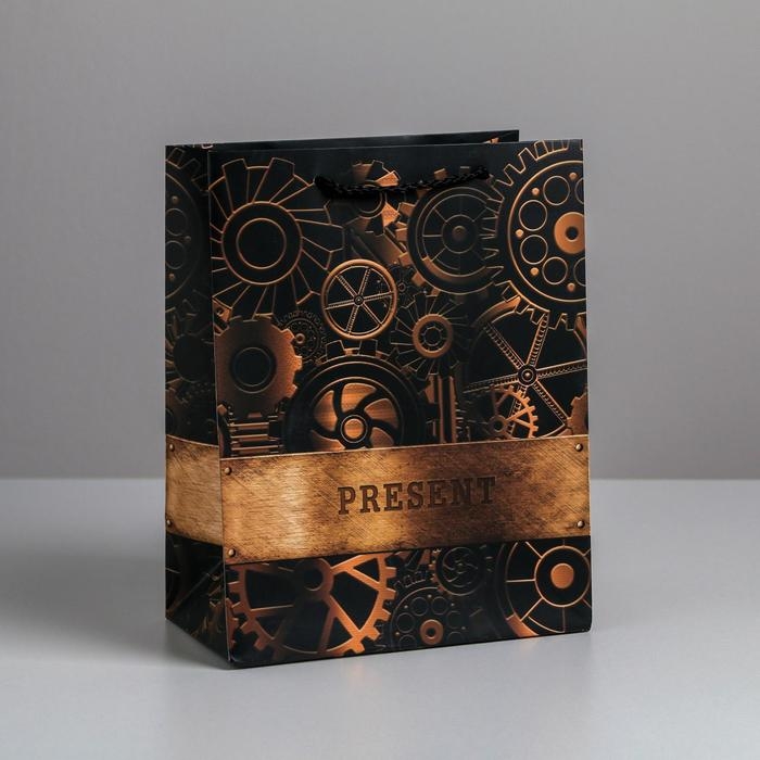 Пакет подарочный ламинированный вертикальный, упаковка, Steel, MS 18 х 23 х 10 см Пакет подарочный ламинированный вертикальный, упаковка, Steel, MS 18 х 23 х 10 см