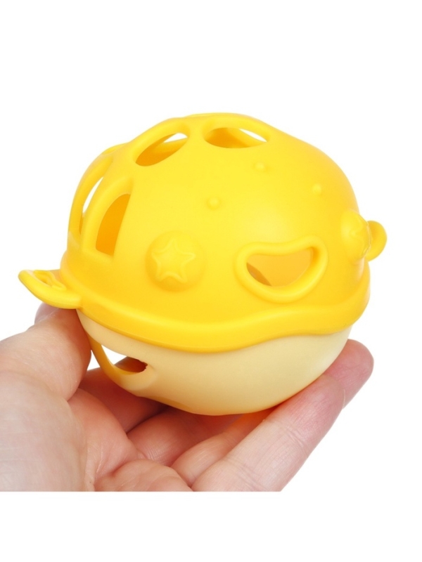 Прорезыватель силиконовый для зубов с погремушкой Крошка Я «Рыбка», в кейсе, желтый Прорезыватель силиконовый для зубов с погремушкой Крошка Я «Рыбка», в кейсе, желтый