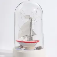 Фигурка декоративная &laquo;Чайка на паруснике&raquo;, в куполе, с подсветкой, 11&times;11&times;19 см