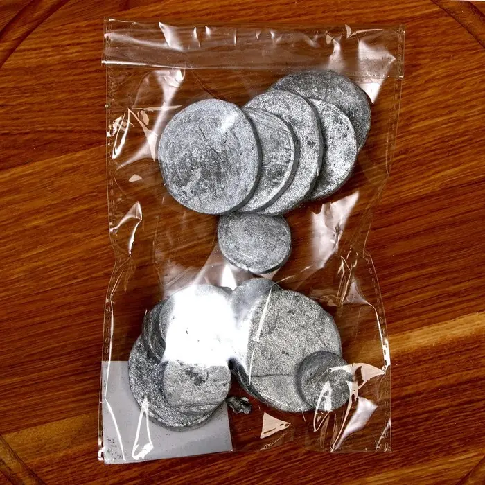 Декор из дерева «Спилы» серебро, набор 55 г, размер от 2 до 10 см