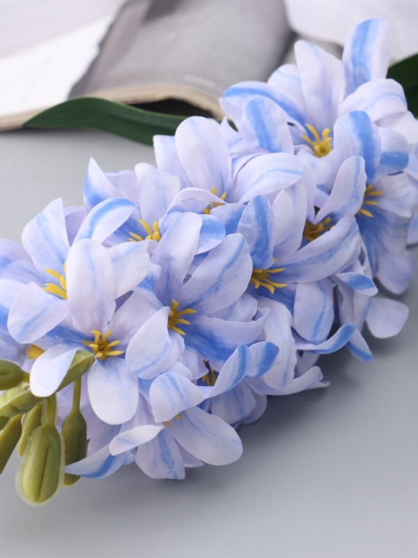 Цветы искусственные  Цветы искусственные "Гиацинт галант" 66х5 см, бело-голубой