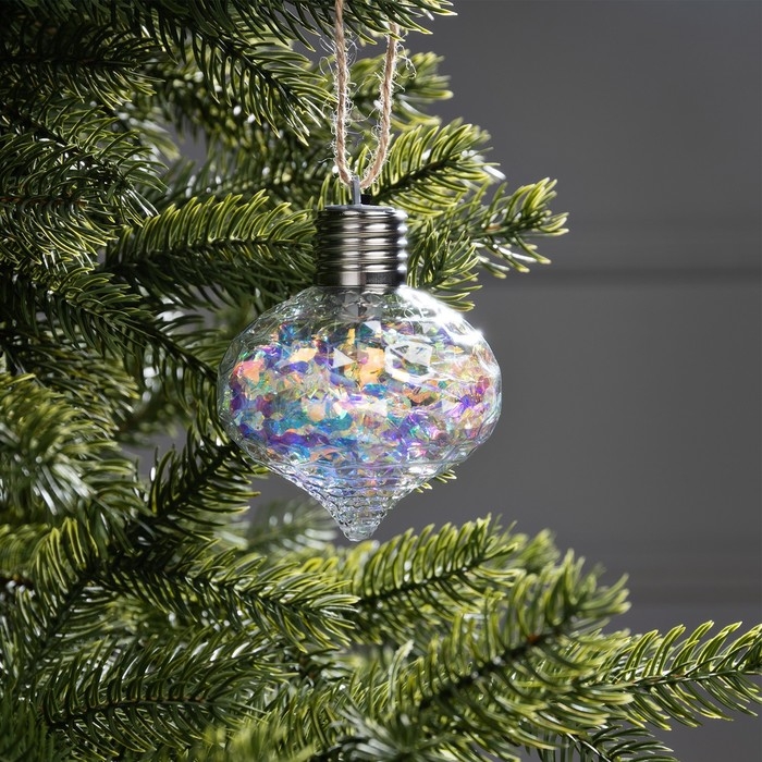 Ёлочный шар «Ретро», батарейки, 5 LED, свечение тёплое белое Ёлочный шар «Ретро», батарейки, 5 LED, свечение тёплое белое