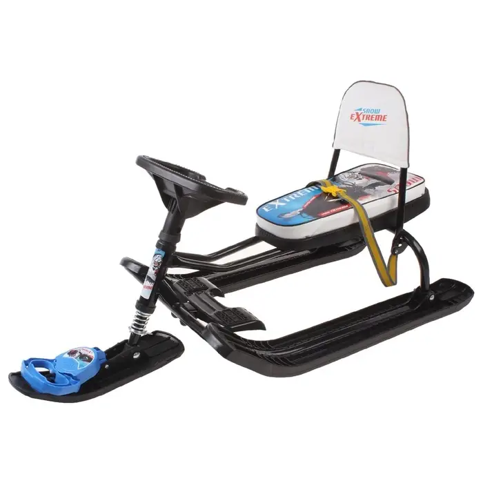 Снегокат «Тимка спорт 4-1», со спинкой, чёрный, ТС4-1/Г2 Nika Kids