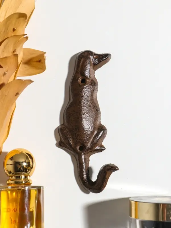 Крючок настенный &laquo;Охотничья собака&raquo;, ключница декоративная, чугун, 4.8&times;13.5&times;3.5 см