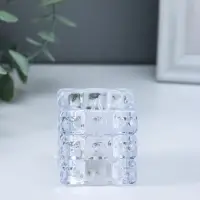 Светодиодная свеча LED - ночник RISALUX &laquo;В кубе&raquo;, 3&times;LR1130, прозрачный, 4.7&times;4.7&times;4.7 см