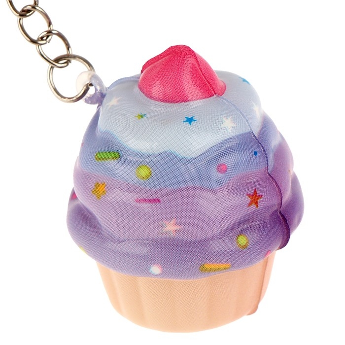 Мялка сквиши «Пирожное» на брелоке, набор 3 шт, виды МИКС Мялка сквиши «Пирожное» на брелоке, набор 3 шт, виды МИКС