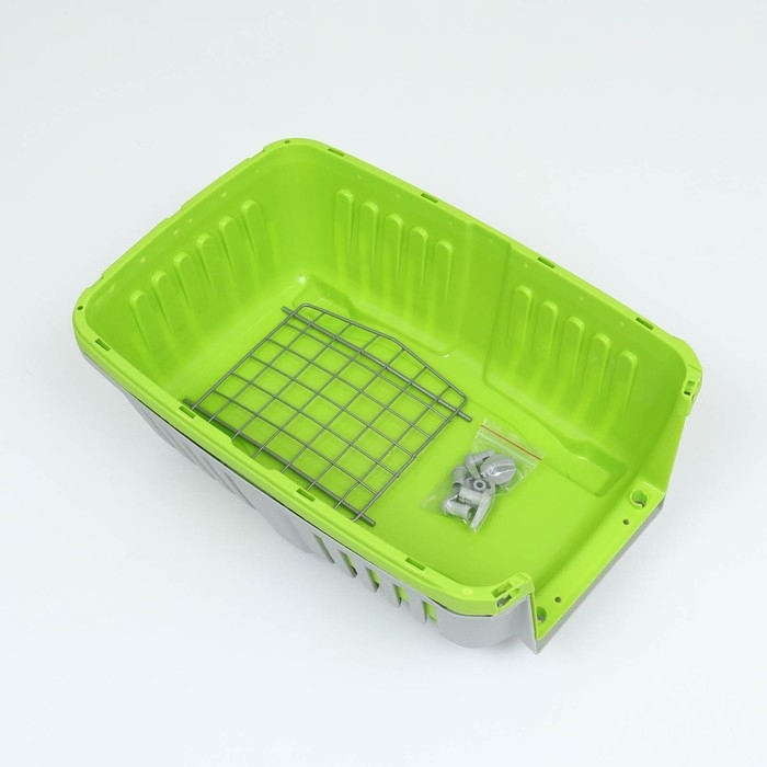 Переноска для животных пластиковая 47 х 30 х 35 см, вес до 9 кг, зелёная Переноска для животных пластиковая 47 х 30 х 35 см, вес до 9 кг, зелёная