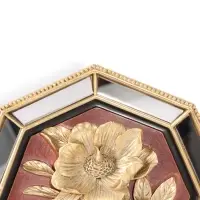 Панно интерьерное с зеркальной рамой &laquo;Цветы&raquo; 19.8&times;3&times;19.8 см