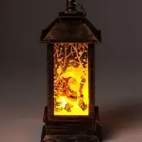 Фонарь новогодний LED &laquo;Дед Мороз с мешком подарков&raquo;, 5.5&times;5.5&times;13.5 см, бронза