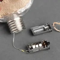 Набор ёлочных шаров &laquo;Веточки и шишки&raquo;, 2 шт., d=10 см, 5 LED, от батареек, свечение белое