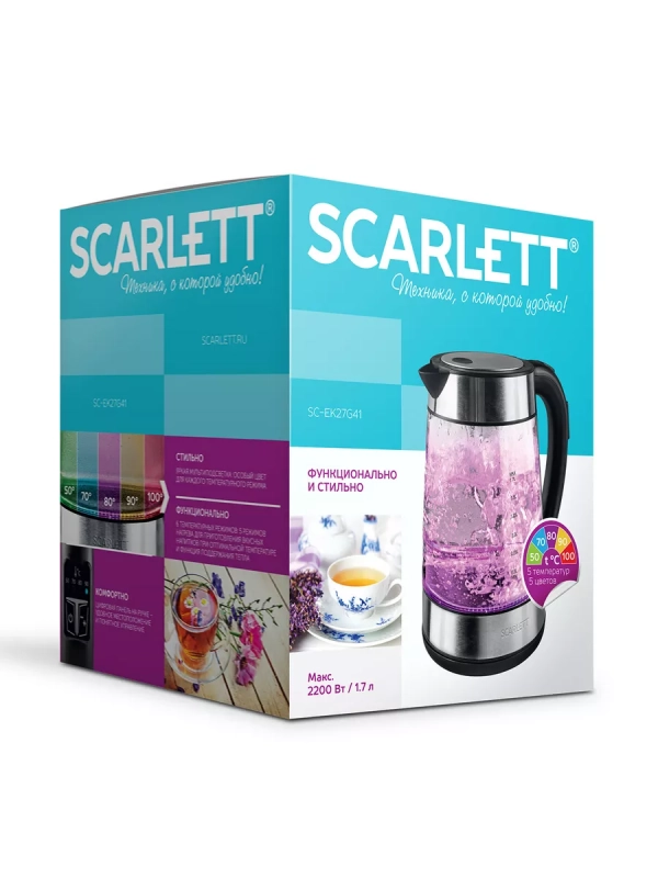Чайник электрический 2200 Вт с мульти-подсветкой 1,7 л Чайник электрический 2200 Вт с мульти-подсветкой 1,7 л